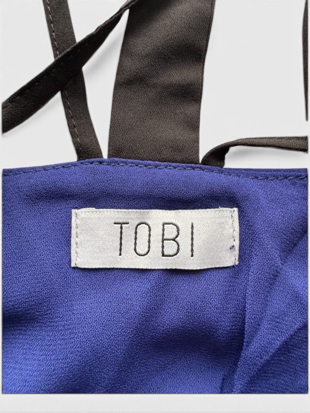 TOBI Royal Blue Racerback Chiffon Tank Top Size S NWT - Picture 4 of 6